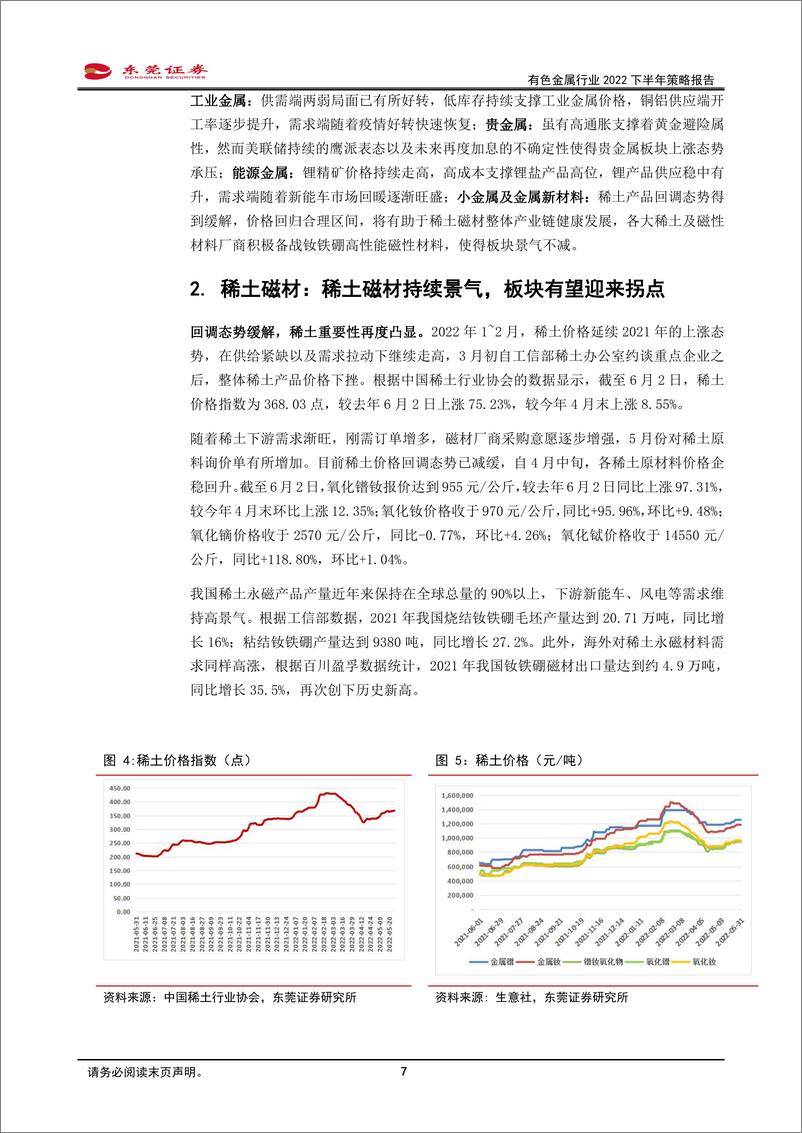 《有色金属行业2022年下半年投资策略：有色金属下游景气不减，下半年业绩有望突破周期瓶颈-20220606-东莞证券-25页》 - 第8页预览图