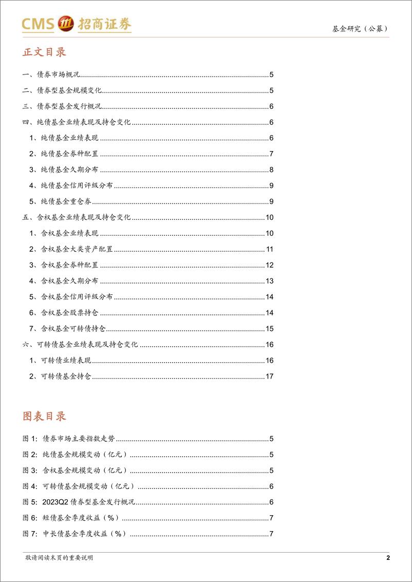 《债券型基金2023年二季报点评：纯债收益平稳可观，含权基金增配机械、建筑-20230722-招商证券-19页》 - 第3页预览图