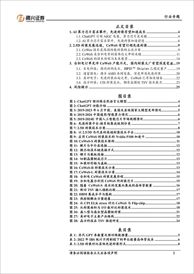 《人工智能系列专题报告（二）：CoWoS技术引领先进封装，国内OSAT有望受益》 - 第2页预览图