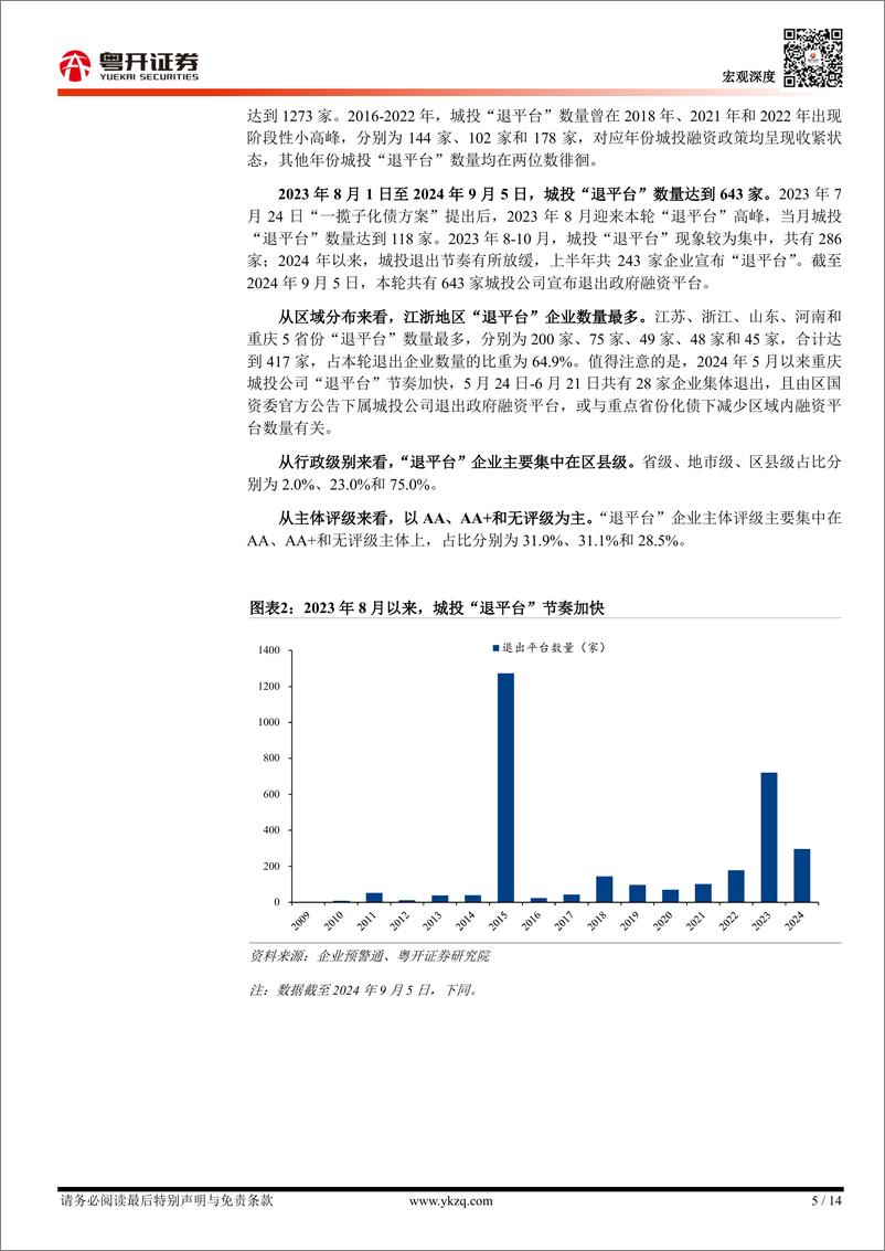 《【粤开宏观】如何理解城投“退平台”与声明市场化经营主体？-240905-粤开证券-14页》 - 第5页预览图