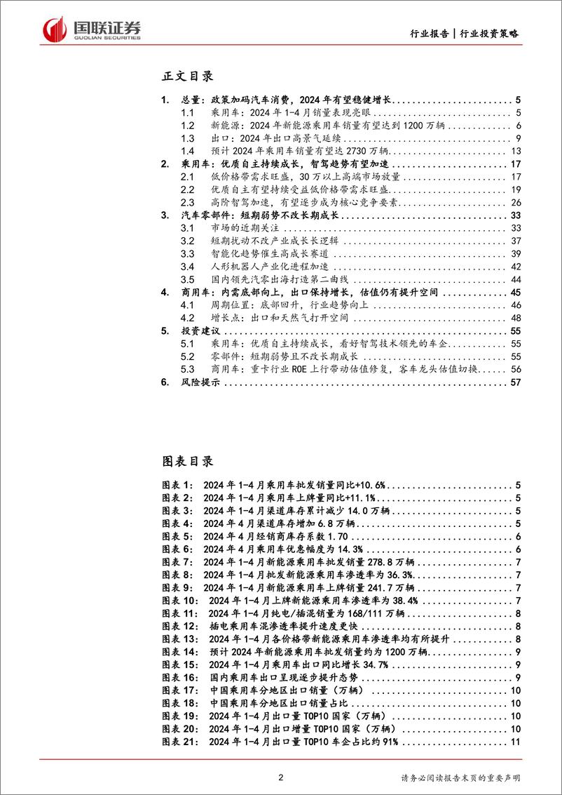 《汽车行业投资策略：智电加速升级，龙头行稳致远-240708-国联证券-58页》 - 第2页预览图