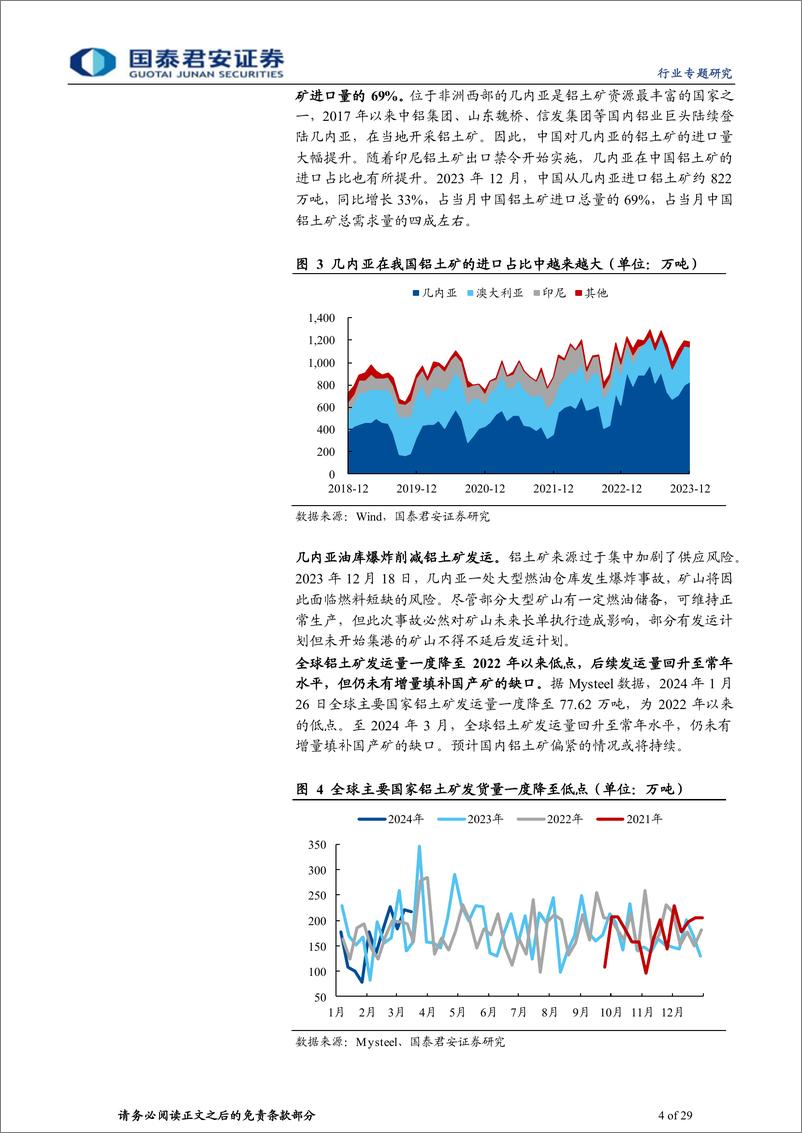 《有色金属行业：铝土矿价值凸显，关注有矿端优势的铝企-240324-国泰君安-29页》 - 第4页预览图