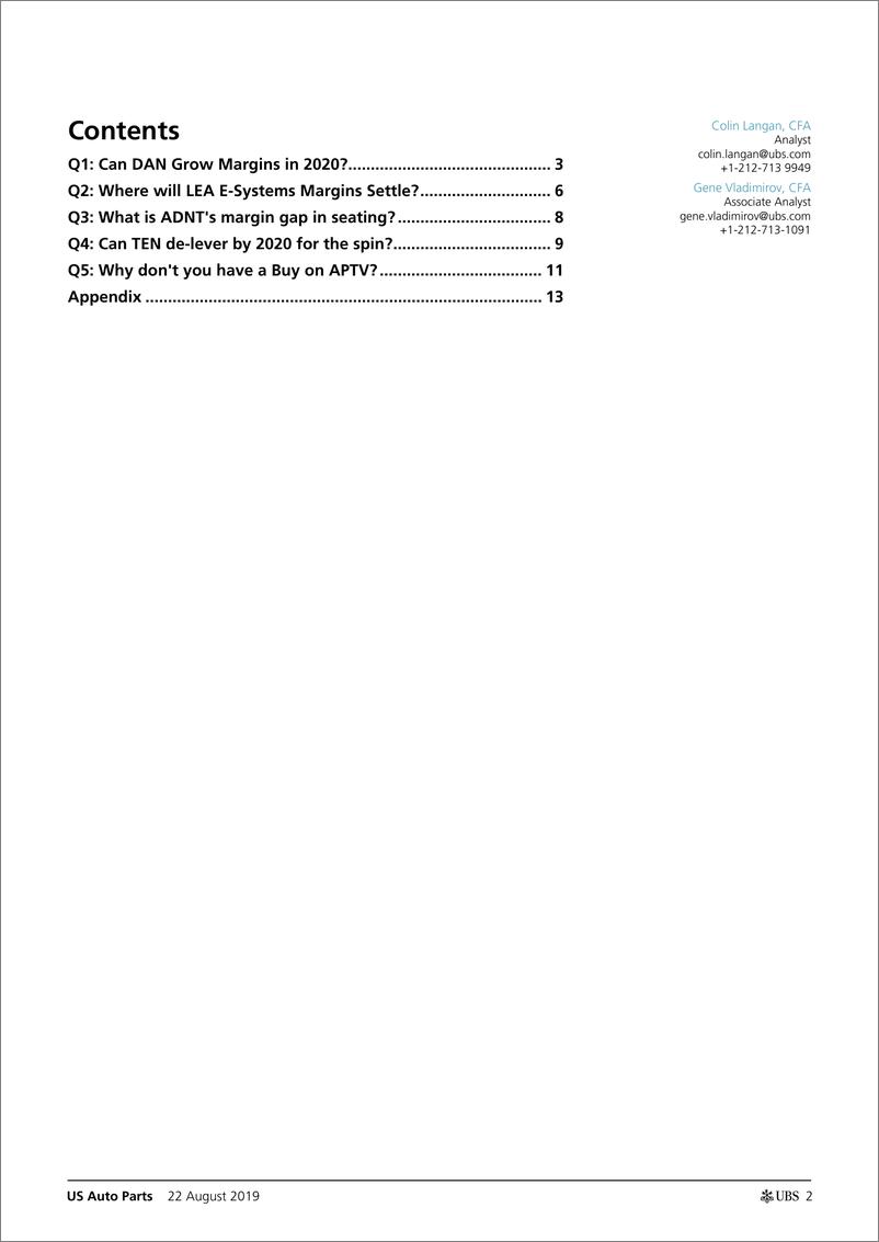《瑞银-美股-汽车与汽车零部件行业-美国汽车零部件：二季度的5大问题-2019.8.22-23页》 - 第3页预览图