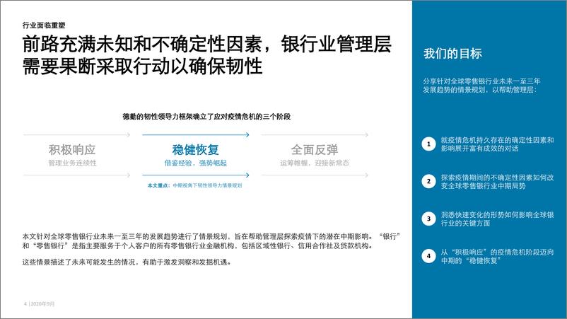 《新冠肺炎疫情下的零售银行业务：透过情景分析构筑韧性领导力-德勤-202009》 - 第4页预览图