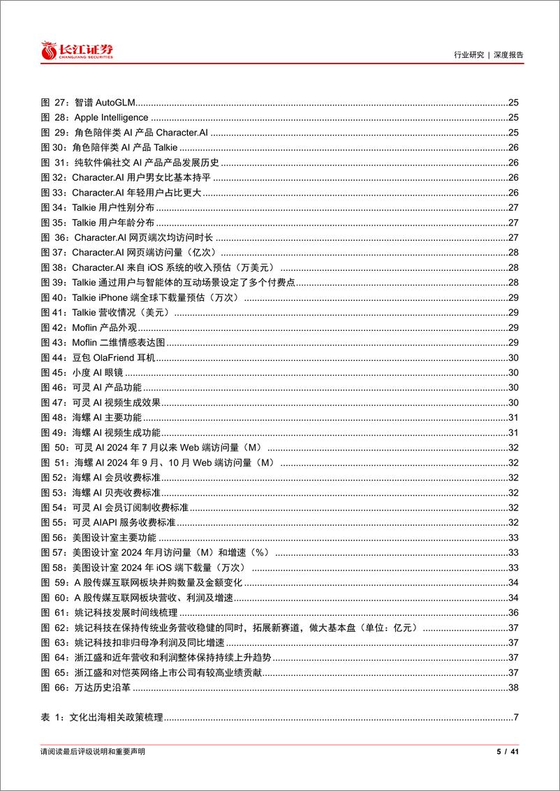 《传媒互联网行业2025年度投资策略：AI应用奇点临近，文化出海正值当时-241223-长江证券-41页》 - 第5页预览图