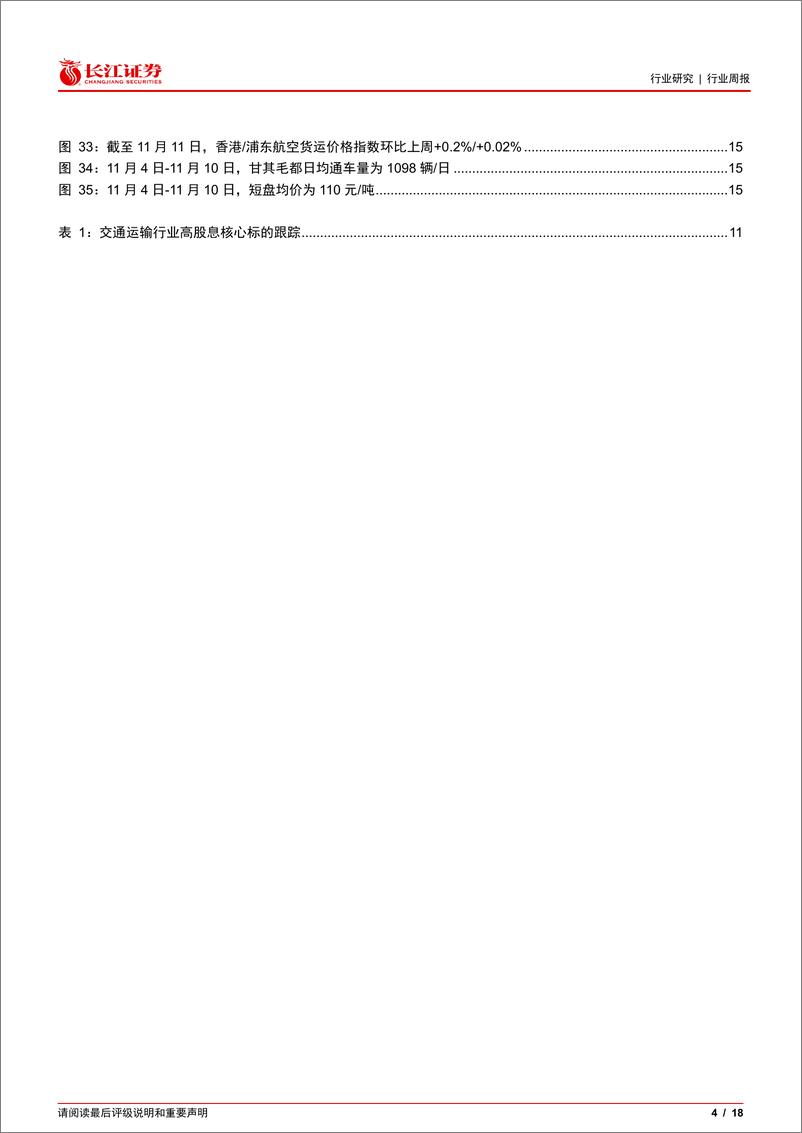 《运输行业交运周专题2024W46：内贸集运景气加速修复，航空单座收益同比翻正-241117-长江证券-18页》 - 第4页预览图