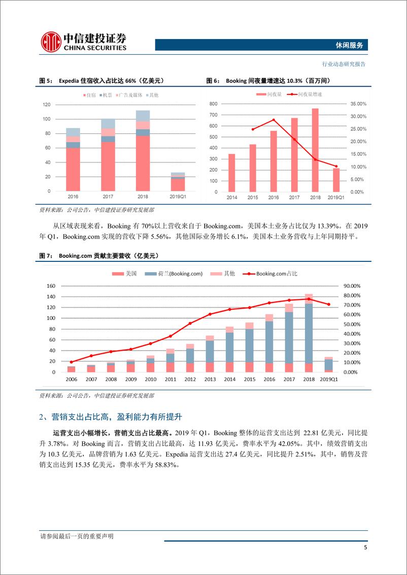 《休闲服务行业OTA一季报综述：新兴市场高增长，欧美地区成长放缓-20190531-中信建投-16页》 - 第7页预览图