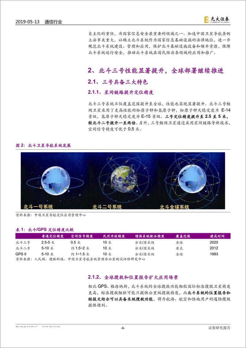 《卫星应用行业专题报告之二：导航遇见十周年，卫星导航条例护航北斗发展-20190513-光大证券-21页》 - 第7页预览图