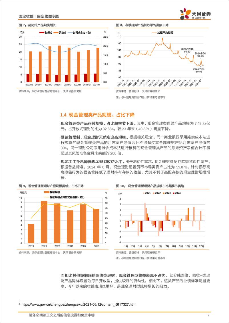 《银行理财半年报点评：理财规模增长放缓，怎么看？-240806-天风证券-13页》 - 第7页预览图