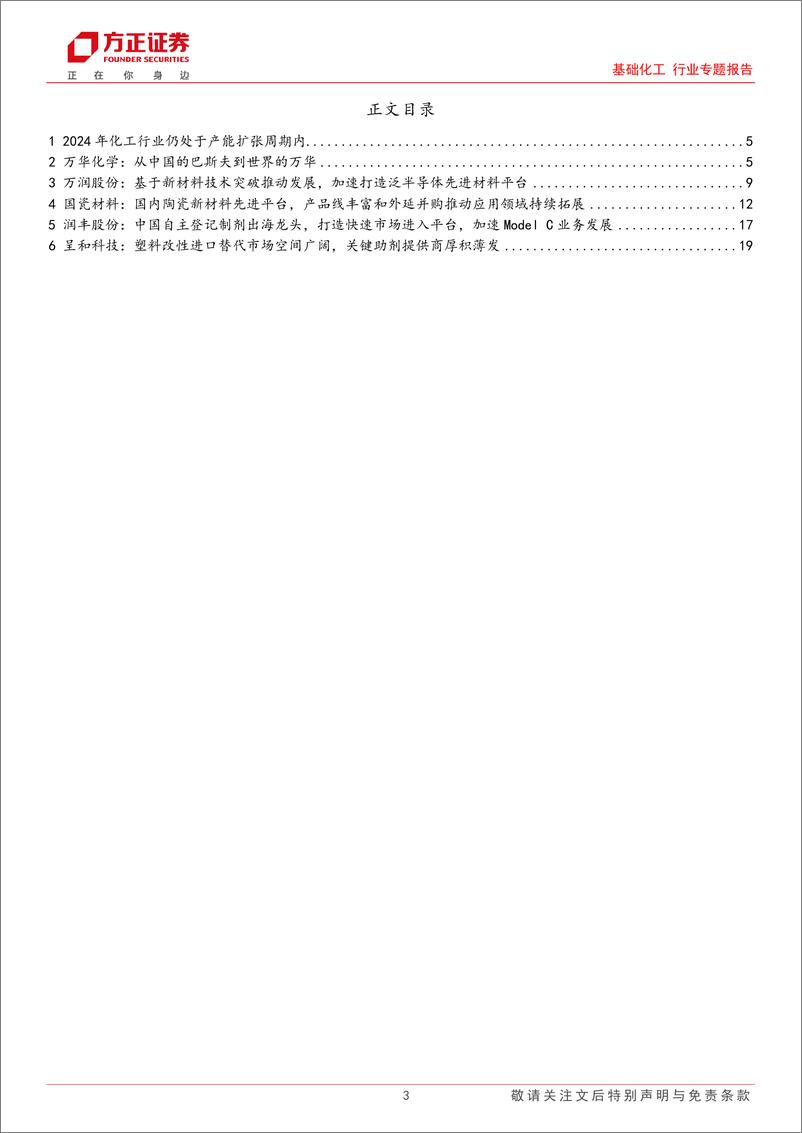 《基础化工行业专题报告：2024年行业依然处于扩产周期内，建议关注发展前景确定的企业》 - 第3页预览图