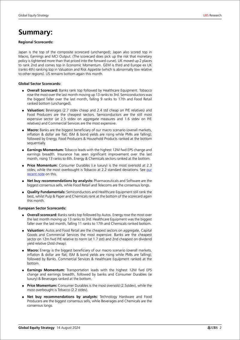 《UBS Equities-Global Equity Strategy _Quantitative Framework Update_ Garth...-109840155》 - 第2页预览图