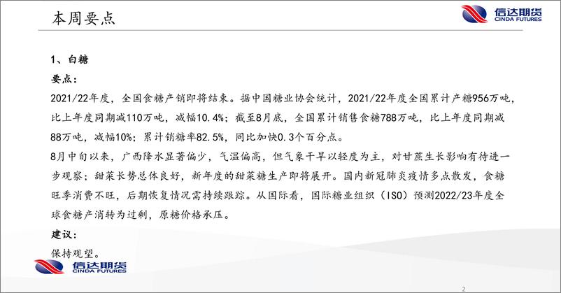 《软商品月报：旺季不旺，软商品保持观望-20220928-信达期货-29页》 - 第3页预览图