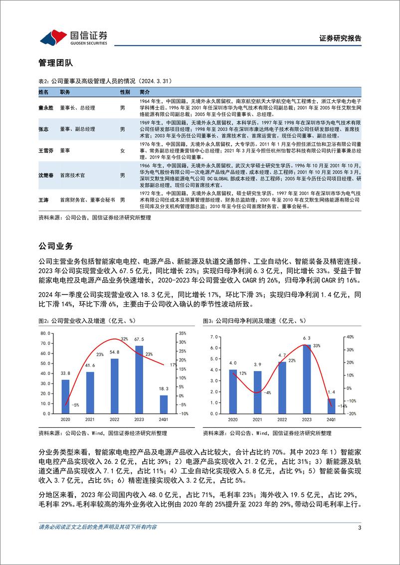 《麦格米特(002851)电气自动化平台型企业，受益于智能家电与AI产业发展-240718-国信证券-27页》 - 第3页预览图