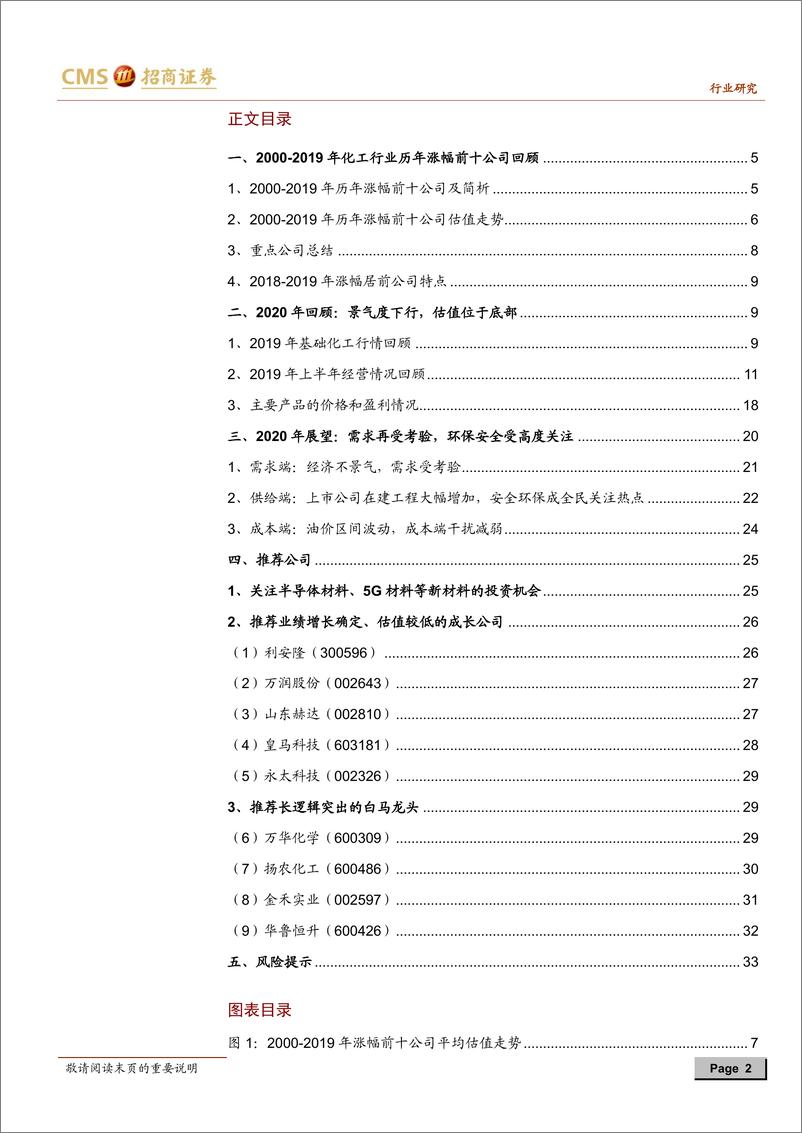 《基础化工行业2020年度投资策略：推荐“长逻辑、低估值”的细分龙头-20191101-招商证券-34页》 - 第3页预览图