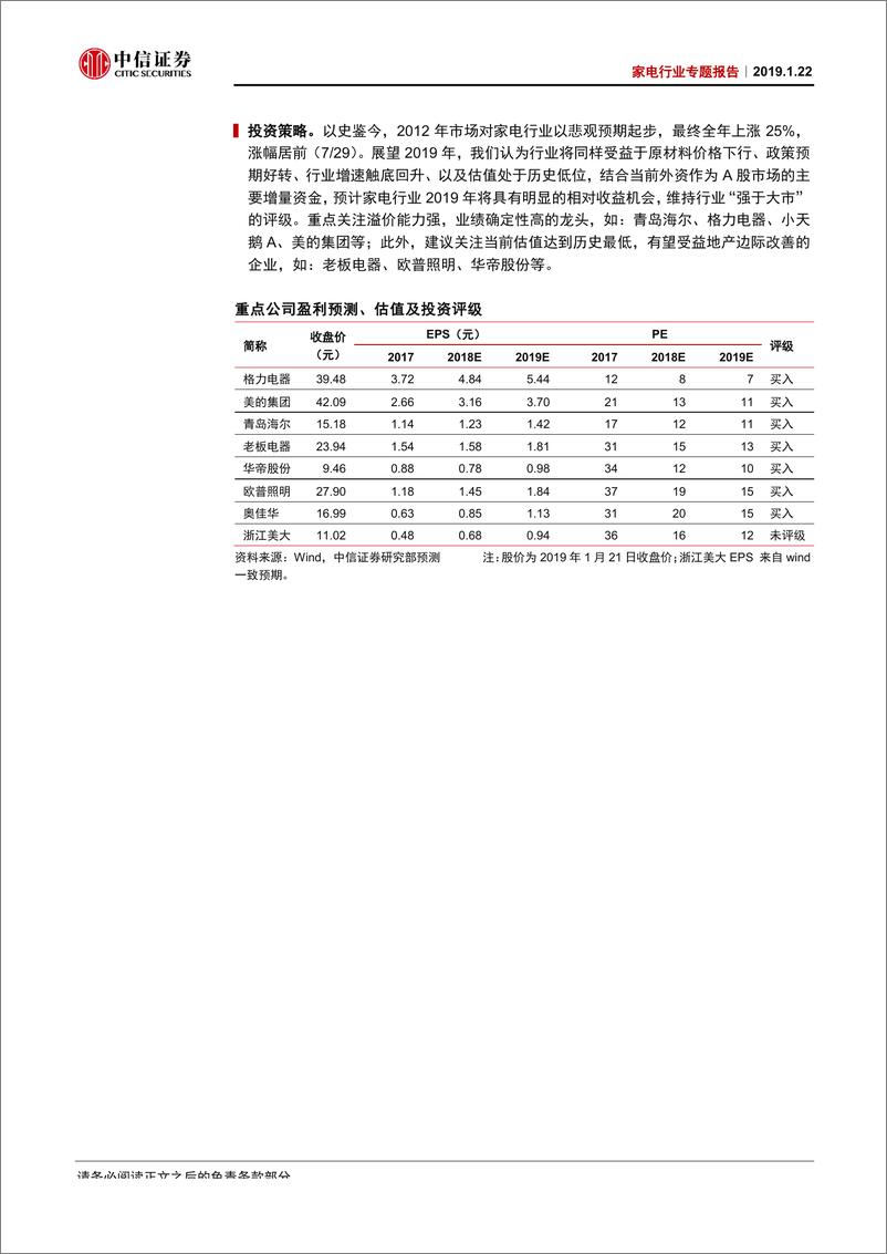 《家电行业专题报告：以史鉴今，复盘2012与展望2019-20190122-中信证券-33页》 - 第3页预览图