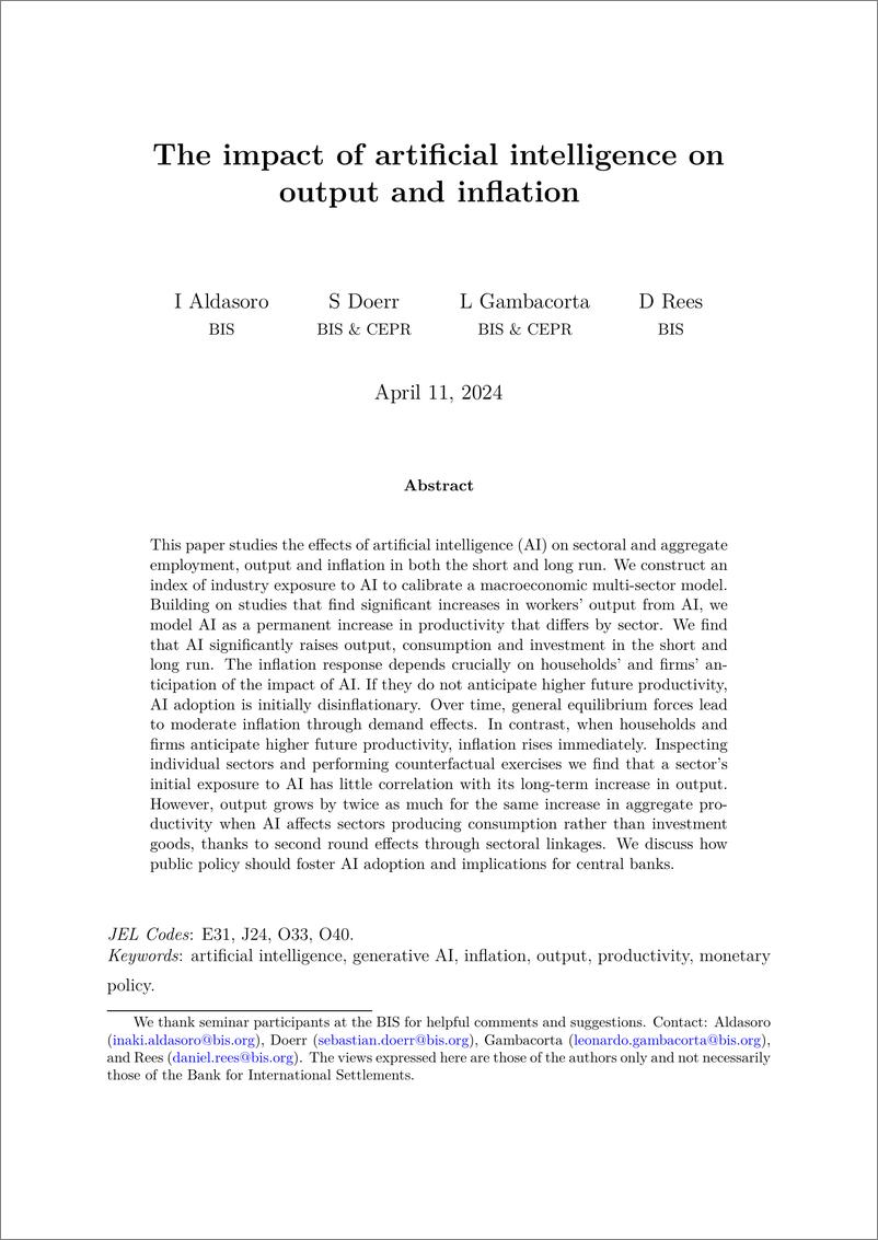 《国际清算银行-人工智能对产出和通货膨胀的影响（英）-2024.4-42页》 - 第3页预览图