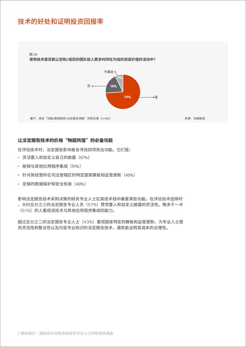 《2024描绘技术对税务和财务专业人士的有效性研究报告-汤森路透》 - 第8页预览图