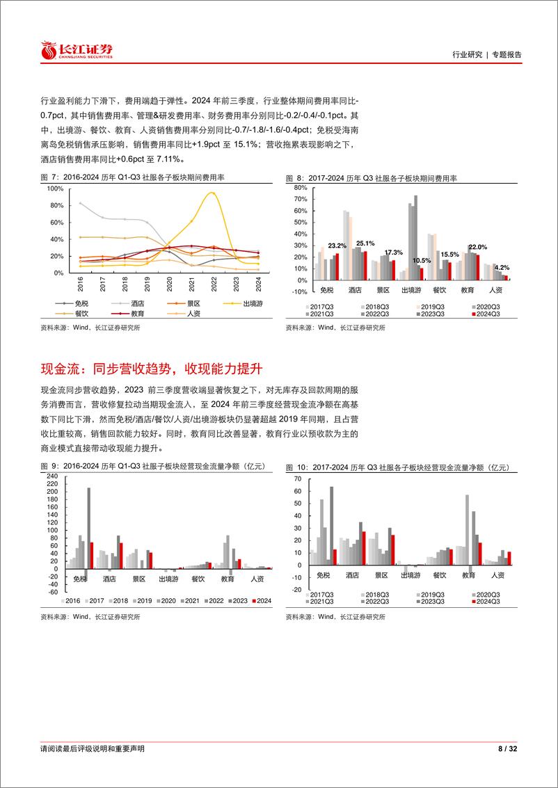 《社会服务行业2024三季度业绩综述：消费下沉，板块分化-241111-长江证券-32页》 - 第7页预览图