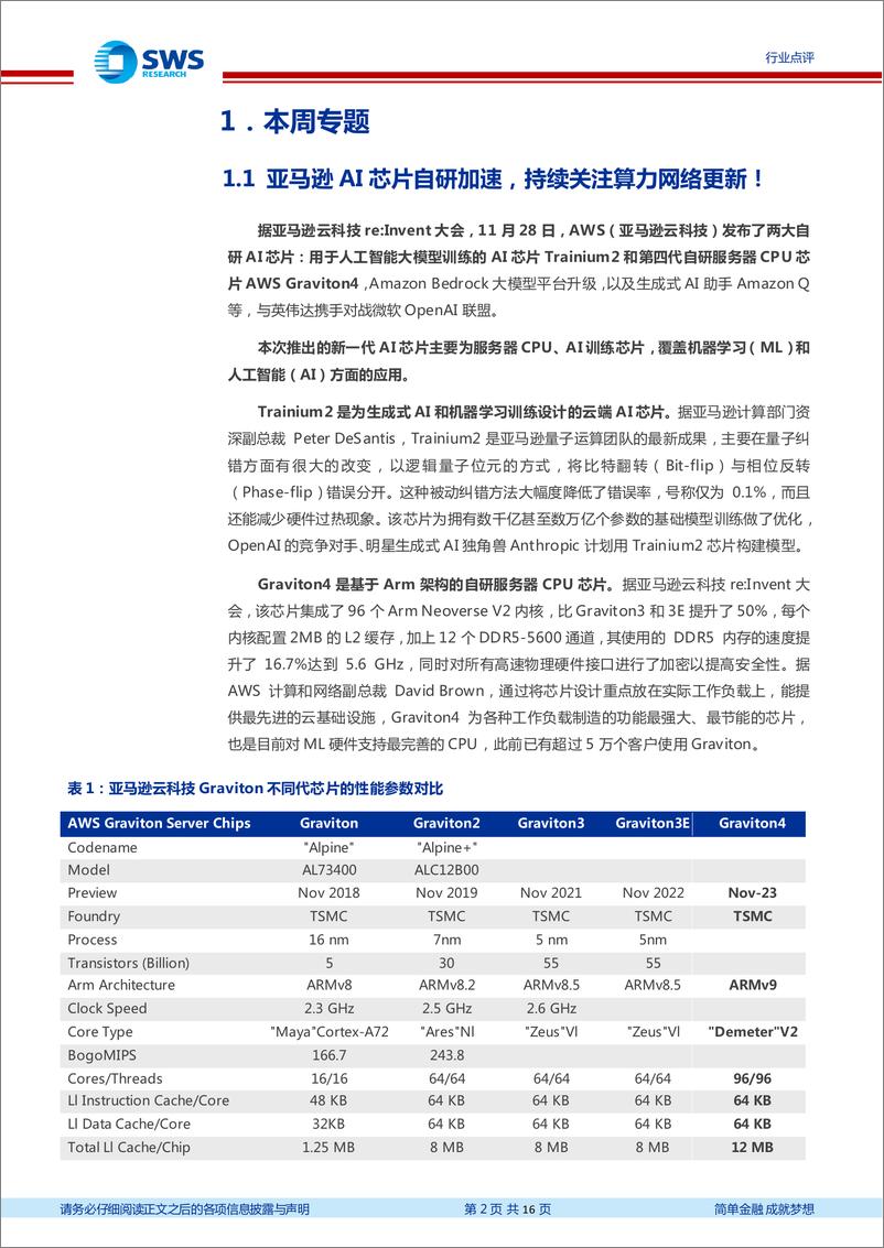 《20231203-Amazon等AI变革，运营商大模型与数据变化！》 - 第2页预览图