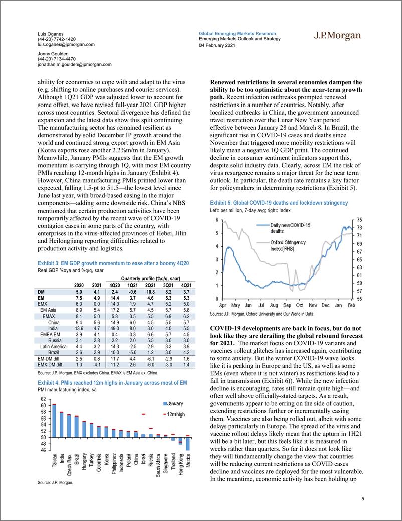 《J.P. 摩根-新兴市场展望与策略：尽管近期出现波动，但新兴市场的前景依然积极-2021.2.4-41页》 - 第5页预览图