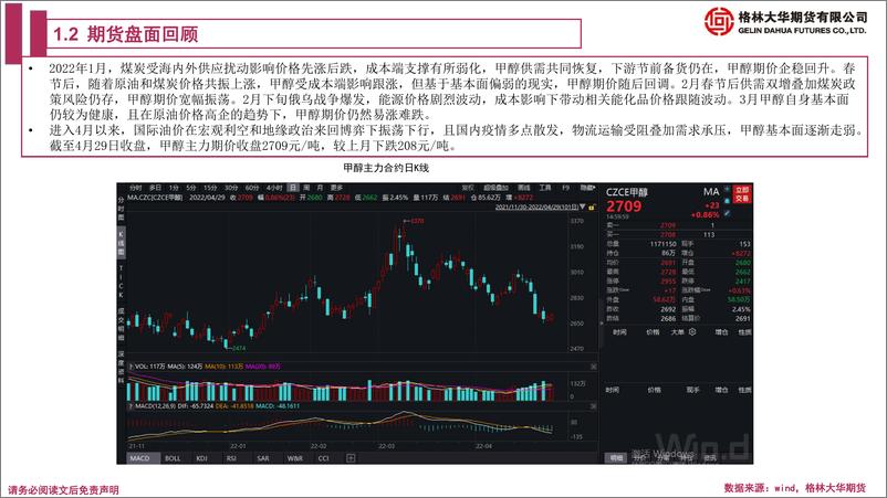 《甲醇期货月报：5月供需或承压，甲醇期价低位振荡-20220430-格林大华期货-27页》 - 第6页预览图