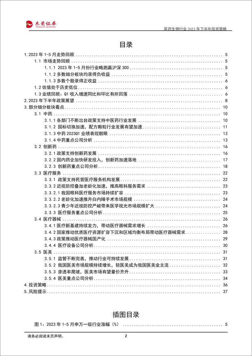 《医药生物行业2023年下半年投资策略：拨开细分，追寻景气-20230607-东莞证券-38页》 - 第3页预览图