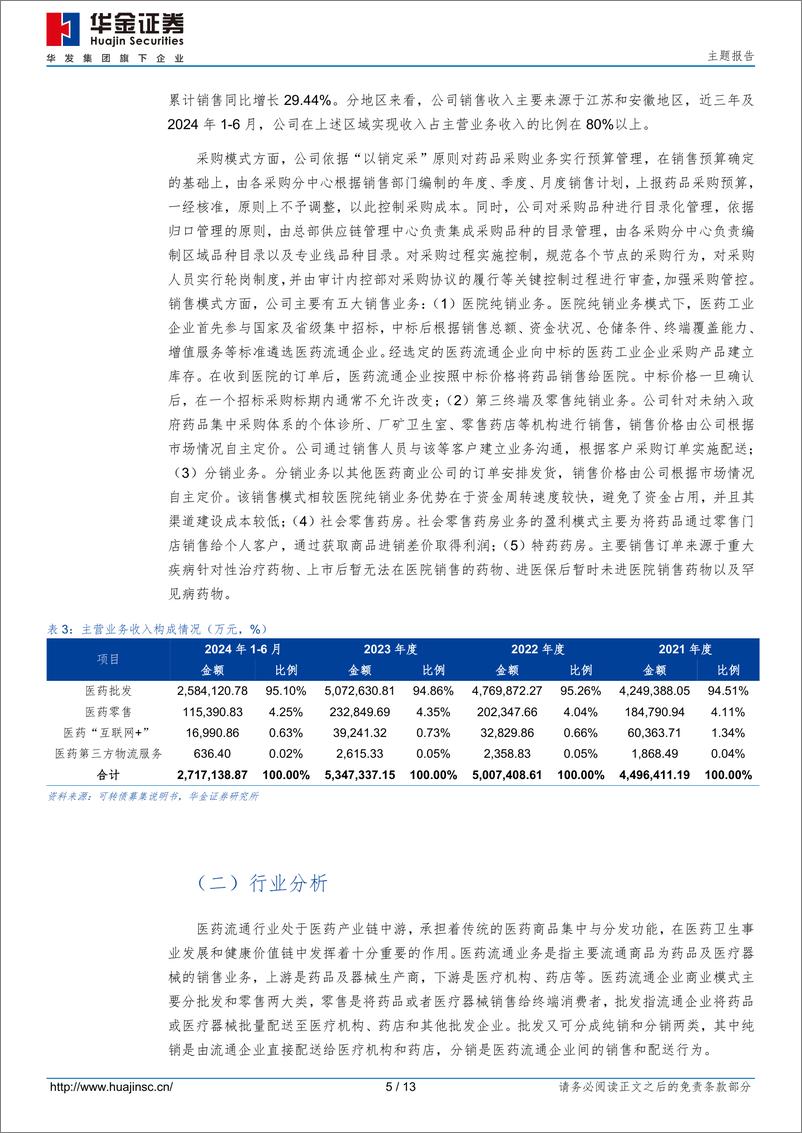 《南药转债(110098.SH)申购分析：医药流通业区域性集团化企业-241225-华金证券-13页》 - 第5页预览图