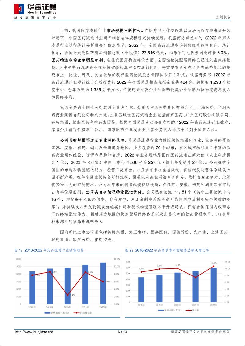 《南药转债(110098.SH)申购分析：医药流通业区域性集团化企业-241225-华金证券-13页》 - 第6页预览图