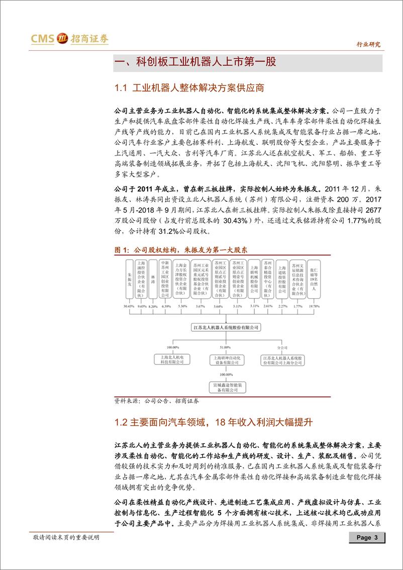 《机械行业科创板专题系列一：江苏北人，立足汽车焊接，拓展航天等领域-20190331-招商证券-26页》 - 第4页预览图