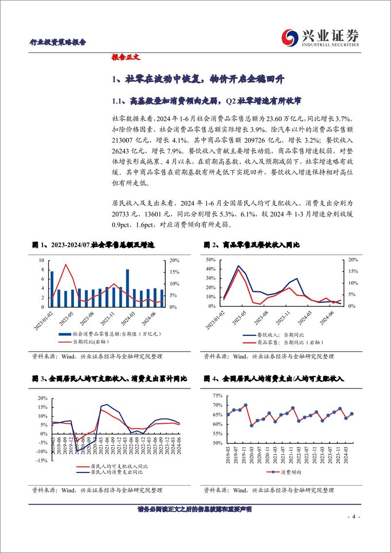 《商贸零售行业：出海板块维持景气度，内需关注稳健经营和高股息-240910-兴业证券-25页》 - 第4页预览图