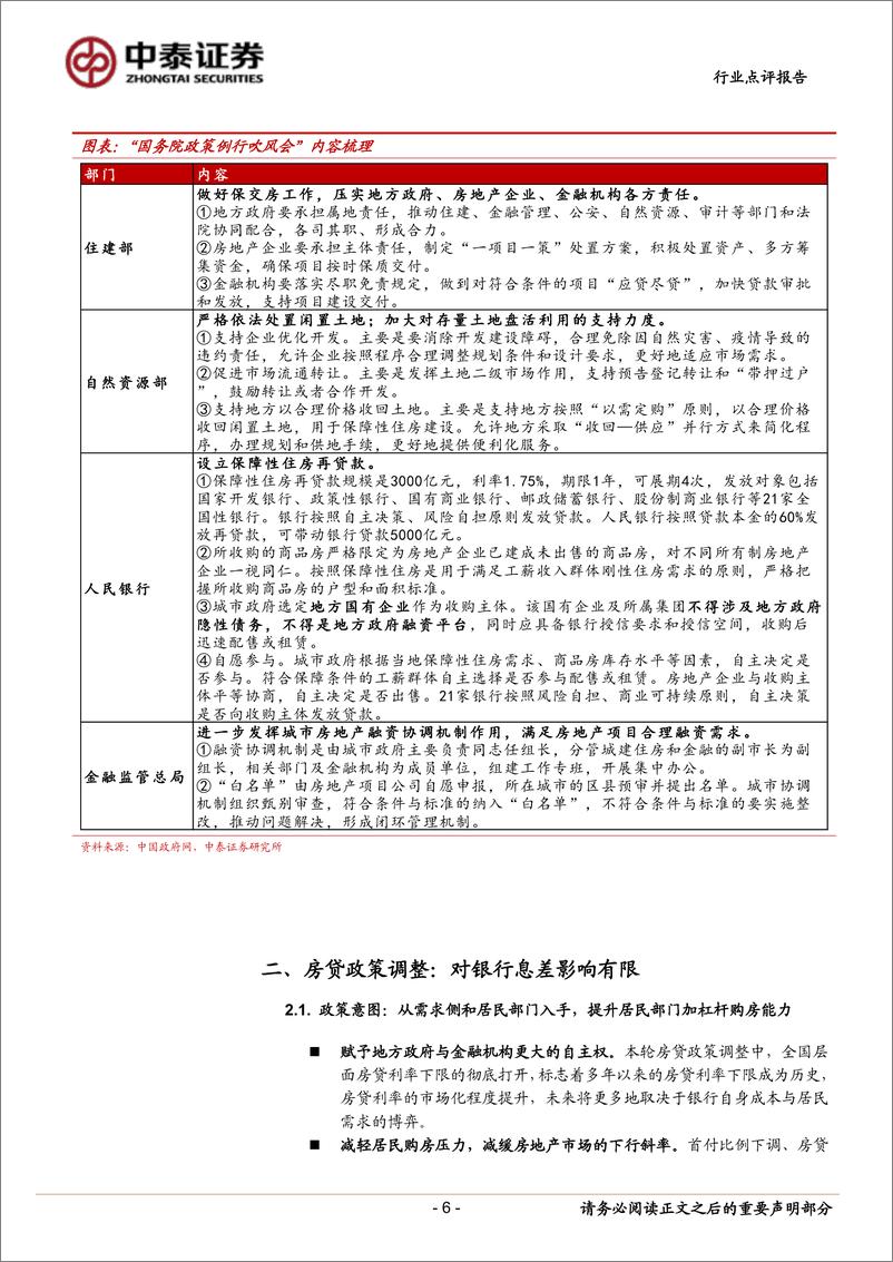 《银行业地产新政与银行点评：政策方向明确，力度与落地需观察，影响市场风格-240519-中泰证券-12页》 - 第6页预览图