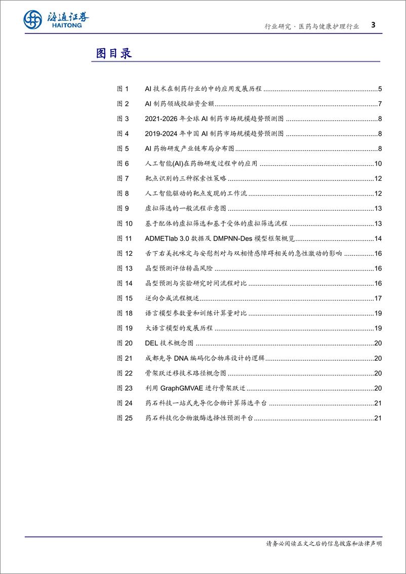 《医药与健康护理行业深度报告_AI 制药_AI技术蓬勃发展_AI 制药行业潜力巨大-海通证券-1》 - 第3页预览图