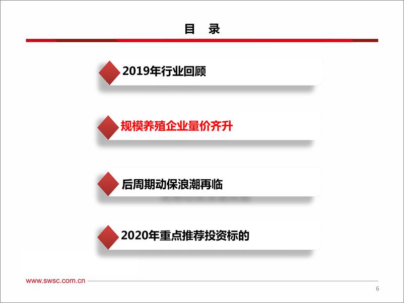 《农业行业2020年投资策略：规模养殖企业迎量价齐升，后周期动保浪潮再临-20191230-西南证券-30页》 - 第8页预览图