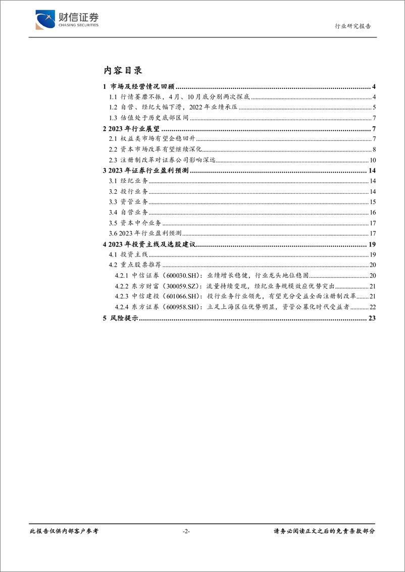 《证券行业：权益类市场转暖回升下，行业业绩、估值修复可期-20221227-财信证券-24页》 - 第3页预览图