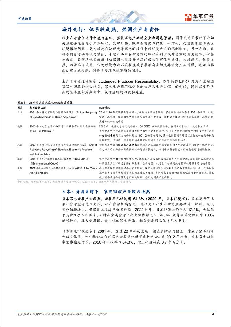 《家用电器行业： 家电回收任重道远，绿色之路绵长-20230228-华泰证券-23页》 - 第5页预览图