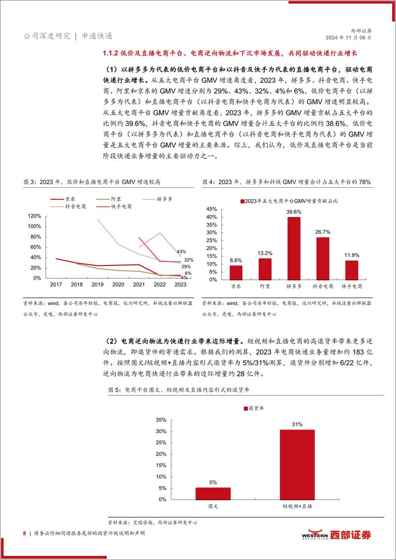 《申通快递(002468)首次覆盖报告：管理改善与产能提升并举，公司处不断改善通道中-241106-西部证券-28页》 - 第8页预览图