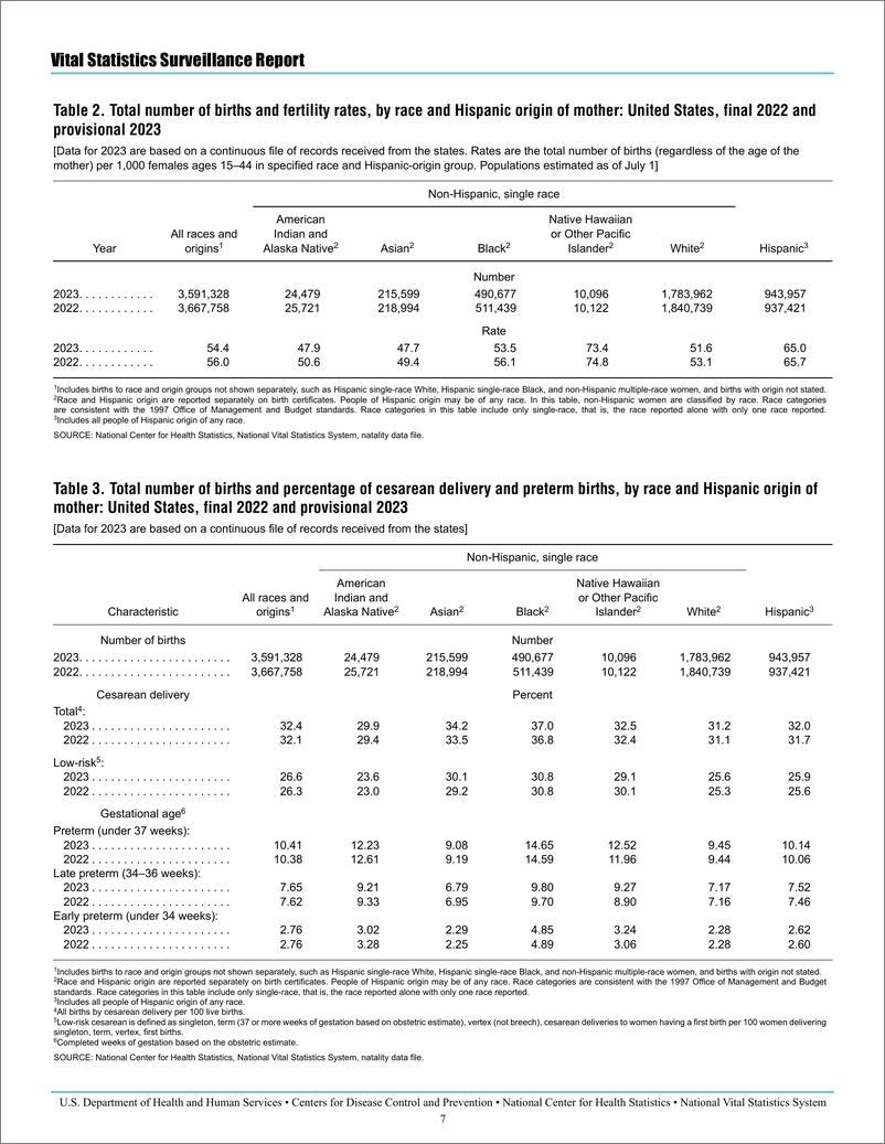 《2023年美国出生率统计报告（英）-10页》 - 第7页预览图