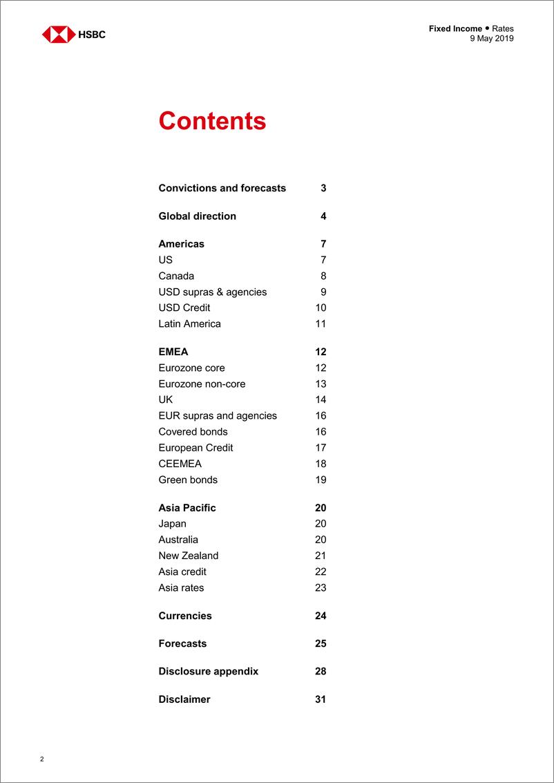 《汇丰银行-全球-投资策略-全球固定收益资产组合策略-2019.5.9-32页》 - 第3页预览图