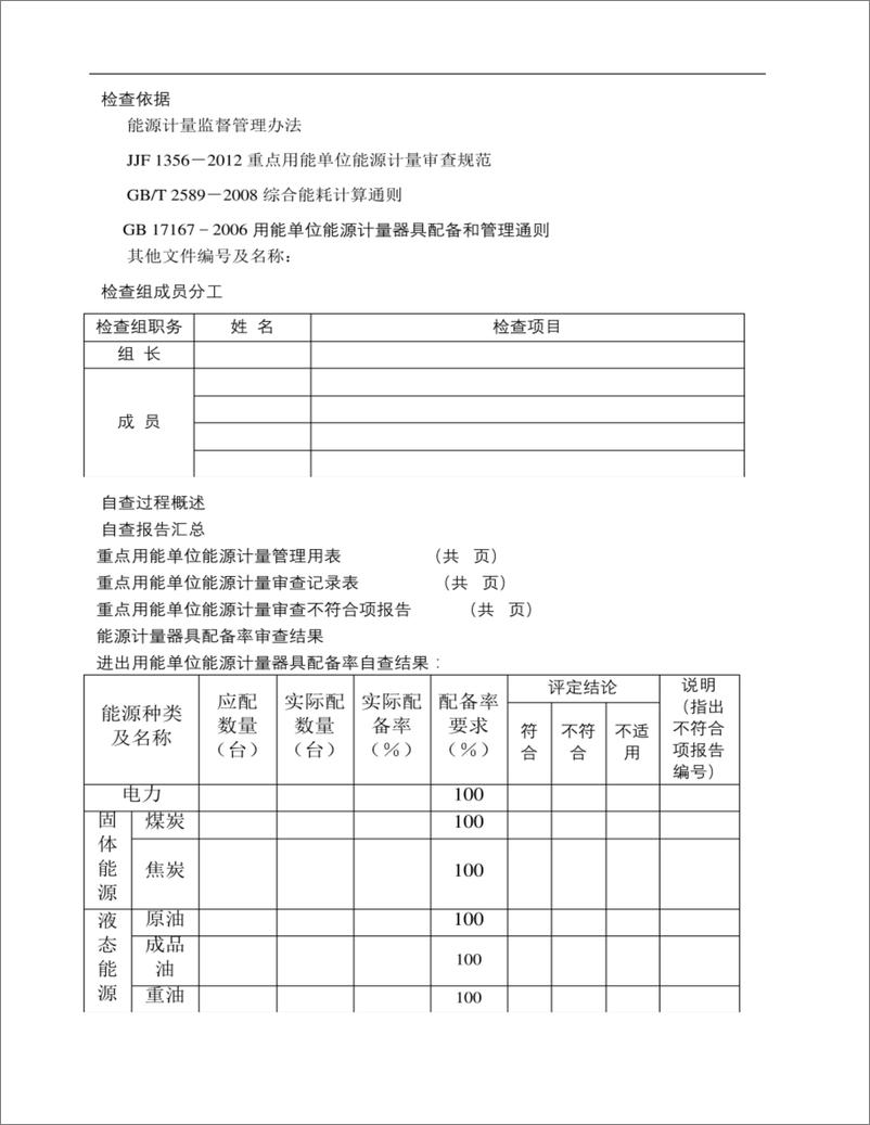 《XX重点用能单位能源计量审查自查报告》 - 第4页预览图