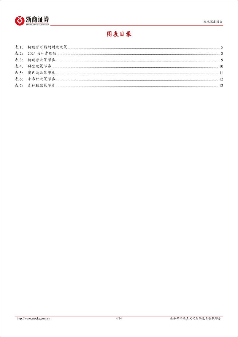 《特朗普新政系列研究一：特朗普施政纲领推进节奏如何？-241111-浙商证券-14页》 - 第4页预览图