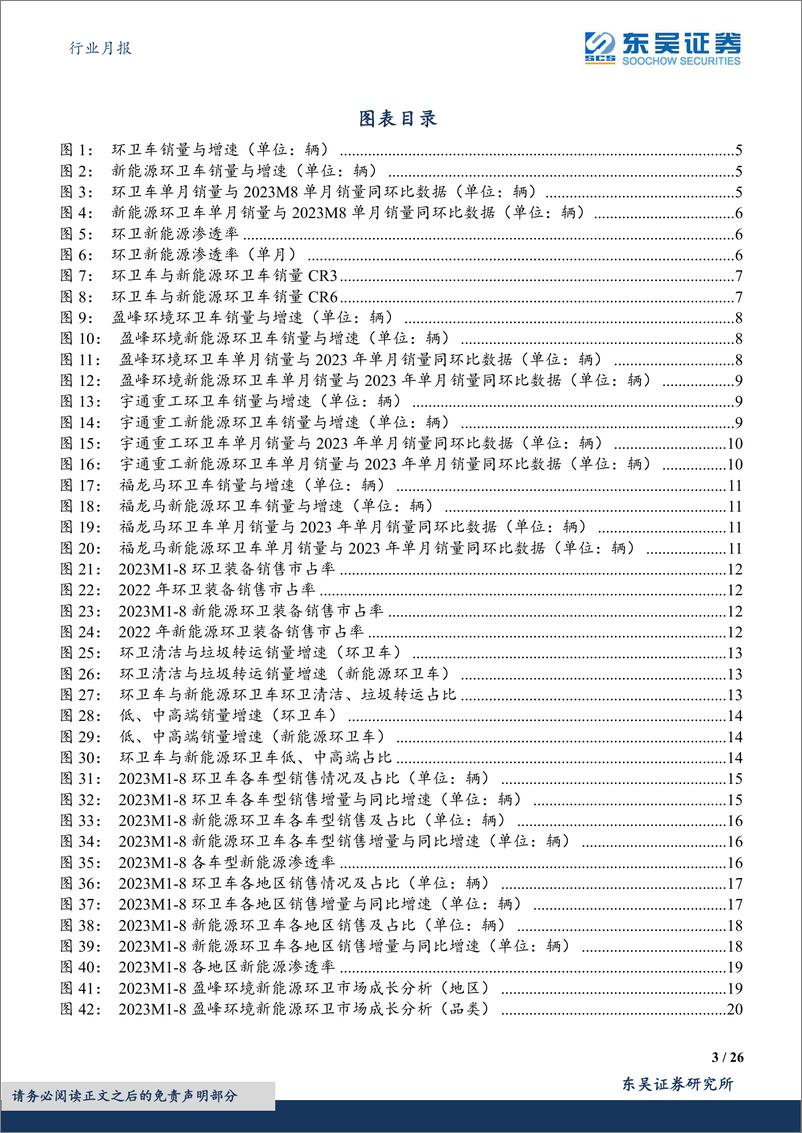 《环保行业月报：2023M8环卫新能源销量同增22%，渗透率同比提升1.77pct至6.87%-20230918-东吴证券-26页》 - 第4页预览图