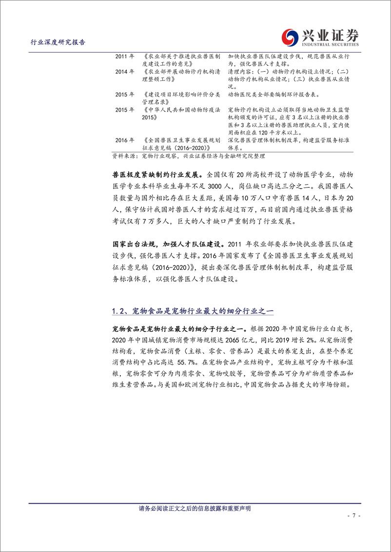 《农林牧渔行业：新零售助力宠物行业快速发展，国产宠物食品品牌弯道超车-20210210-兴业证券-41页》 - 第7页预览图