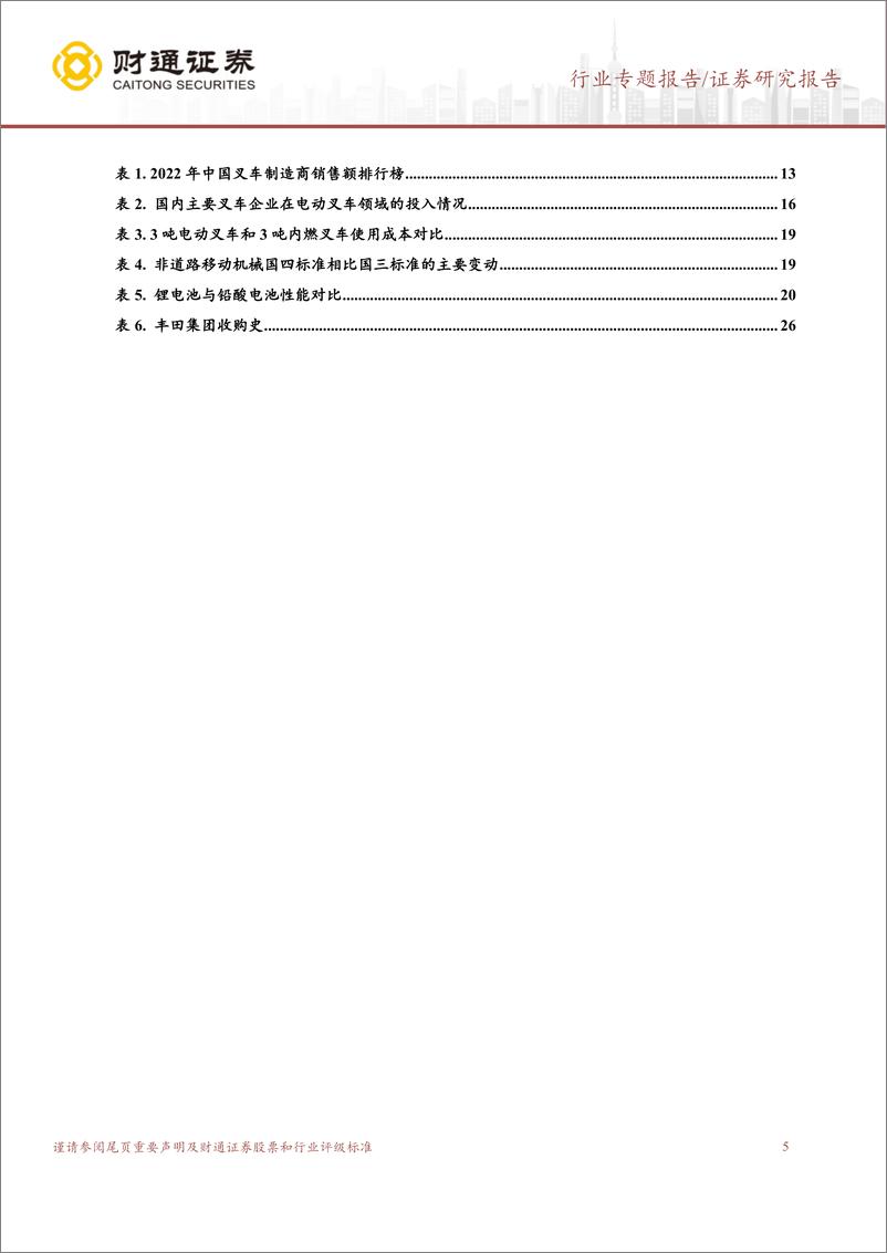 《叉车行业专题报告：电动化、国际化双轮驱动，叉车行业有望迎来新一轮景气周期-20230323-财通证券-31页》 - 第6页预览图