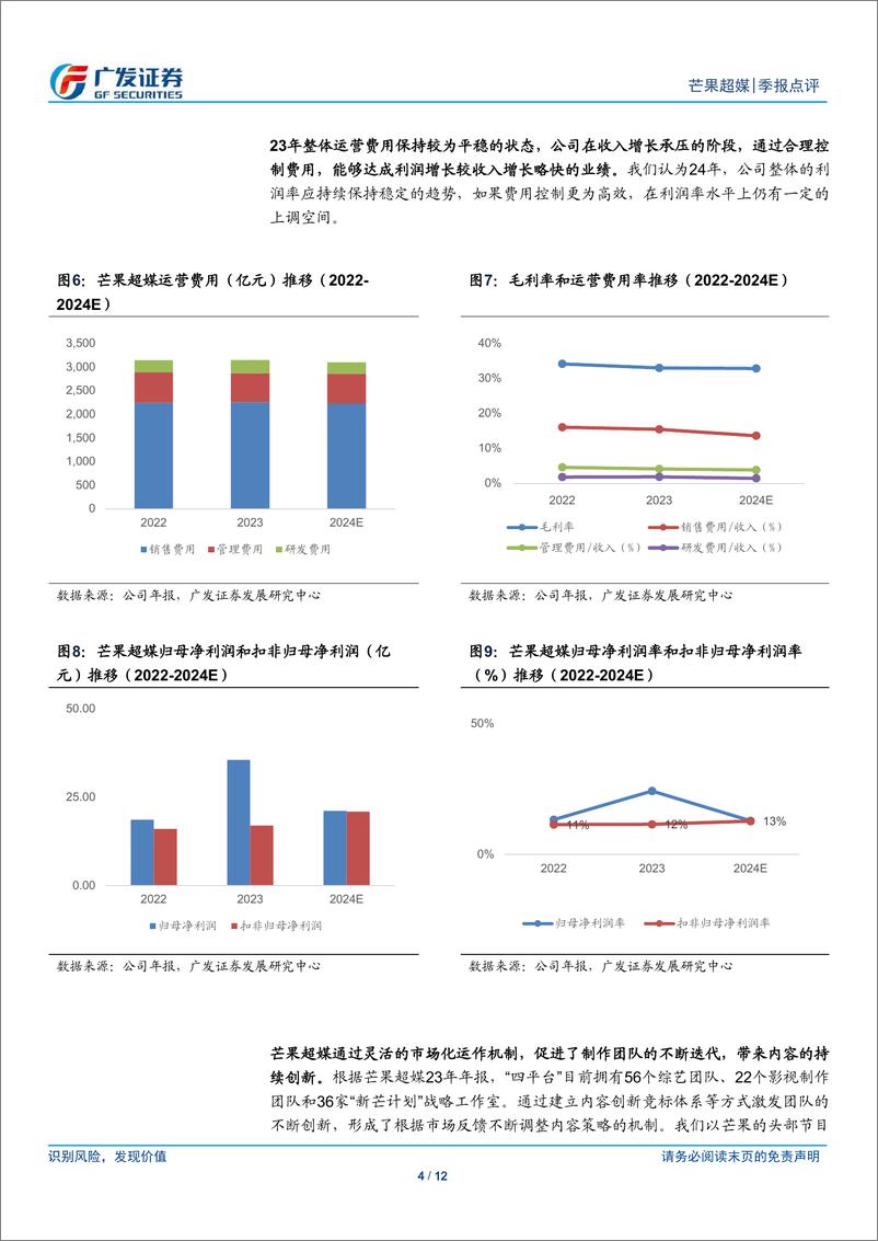 《芒果超媒(300413)融媒体优势显现，广告复苏，会员加速-240505-广发证券-12页》 - 第4页预览图