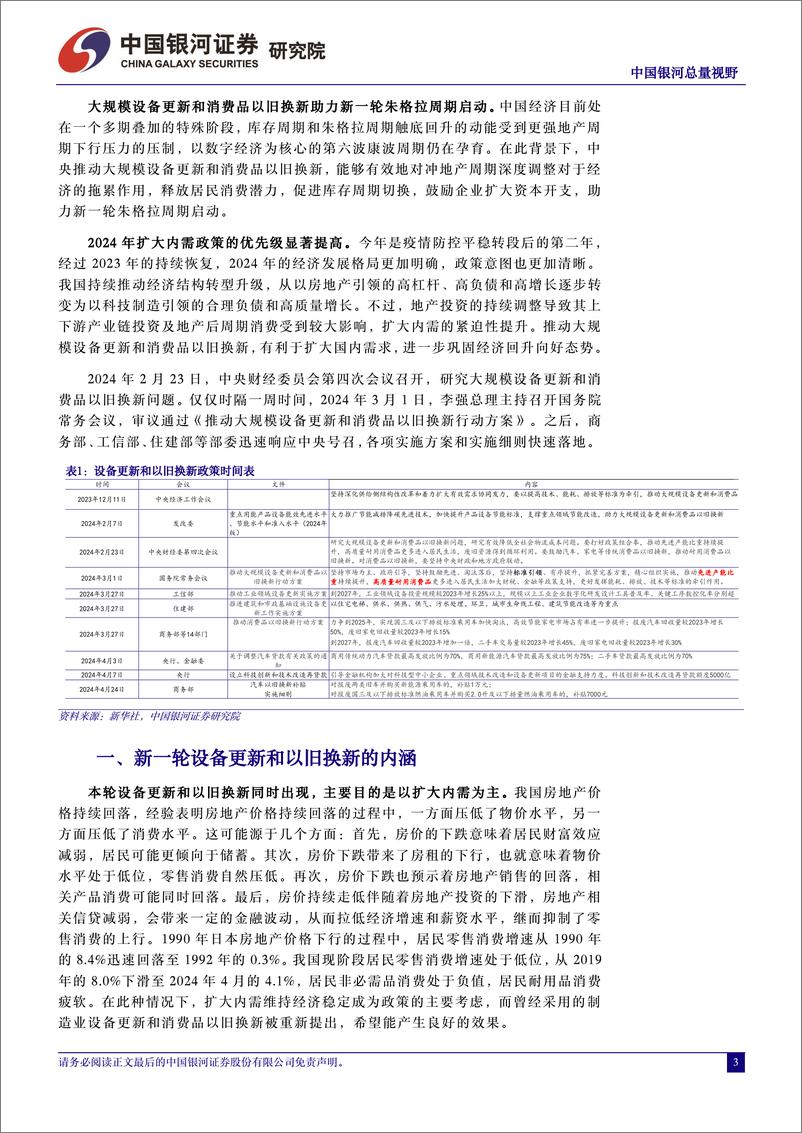 《中国银河-中国经济高质量发展研究系列：深度拆解大规模设备更新和消费品以旧换新》 - 第3页预览图