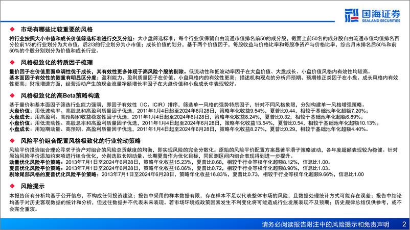 《极致风格下的高beta行业配置策略探讨-240717-国海证券-42页》 - 第2页预览图