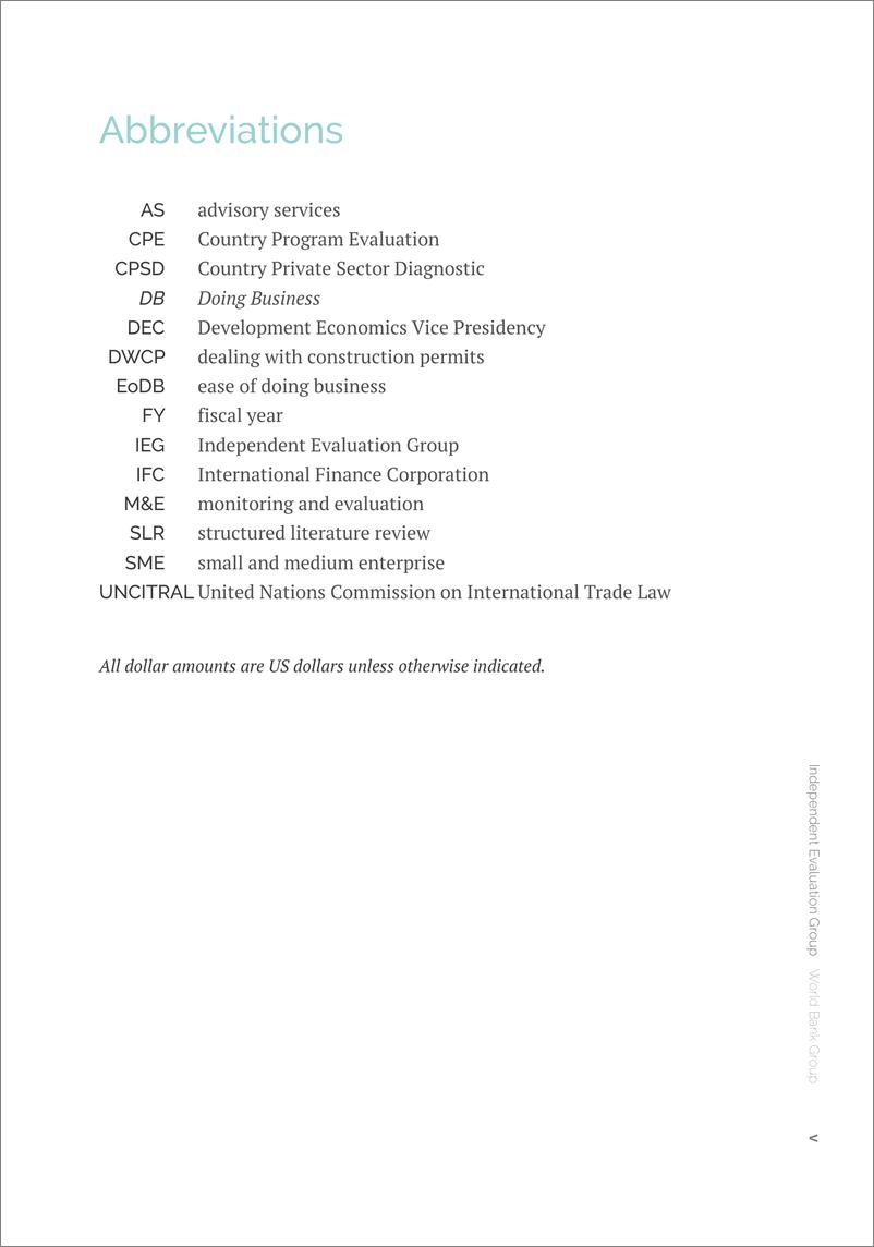 《世界银行-2010-20财年营商指标使用的发展有效性——独立评估（英）-2022.3-319页》 - 第8页预览图