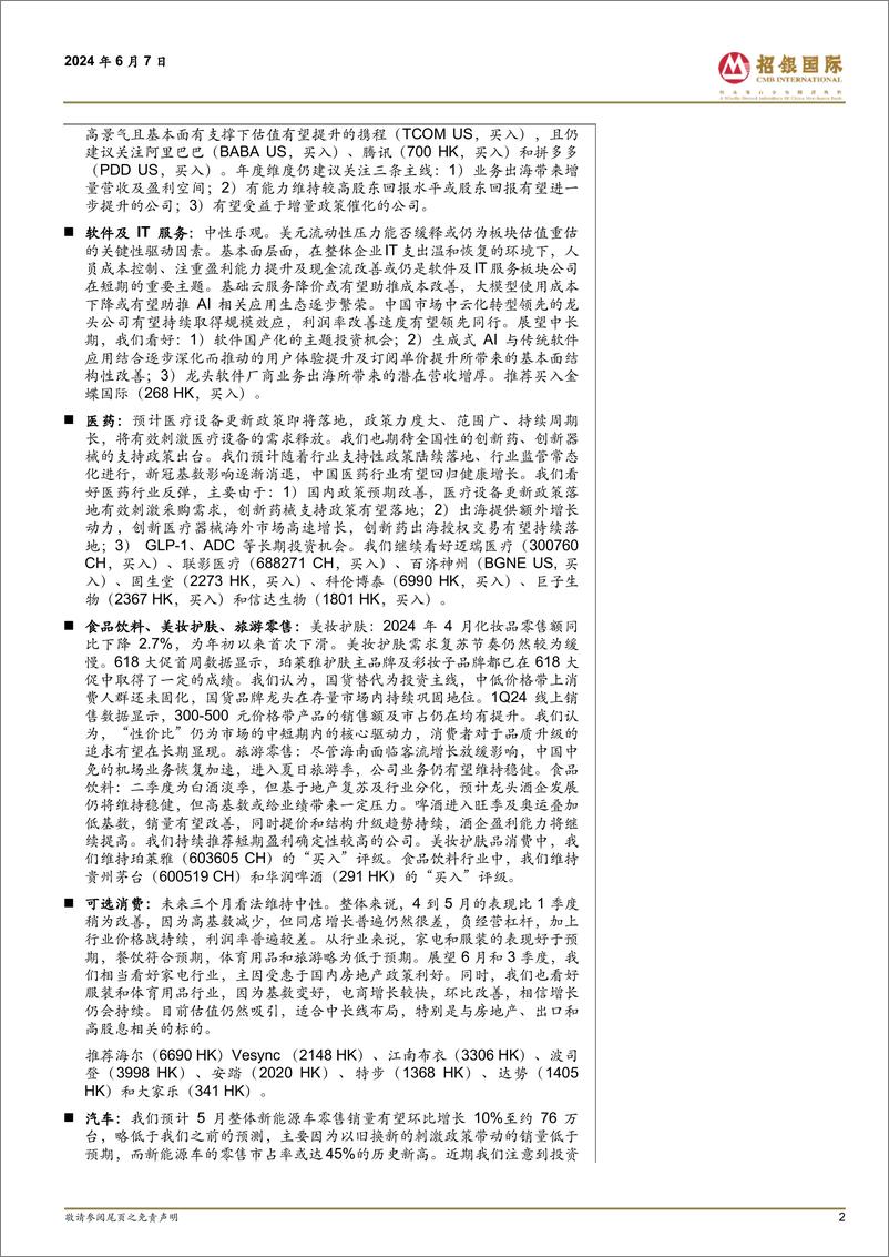 《策略观点：中国政策将延续宽松-240607-招银国际-33页》 - 第2页预览图