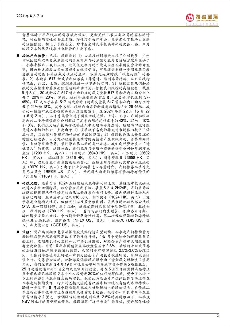 《策略观点：中国政策将延续宽松-240607-招银国际-33页》 - 第3页预览图