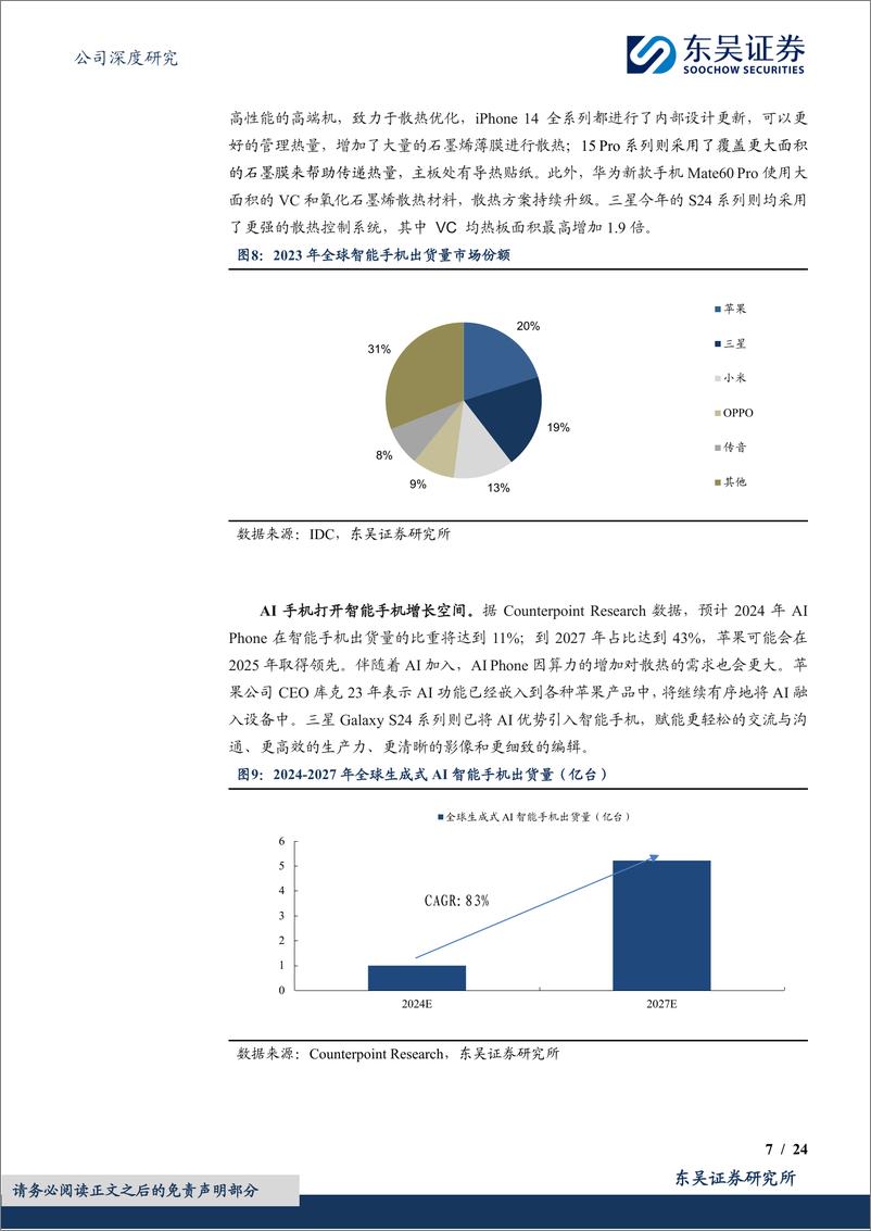 《中石科技-300684.SZ-多领域布局乘“AI＋”东风，深耕散热行业-20240525-东吴证券-24页》 - 第7页预览图